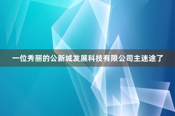 一位秀丽的公新城发展科技有限公司主迷途了